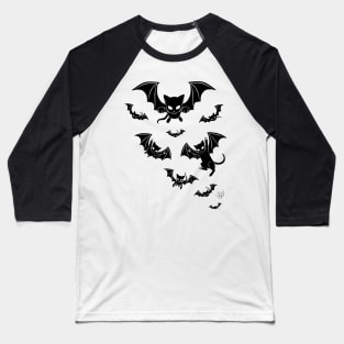 Batcat black and white 2 Baseball T-Shirt